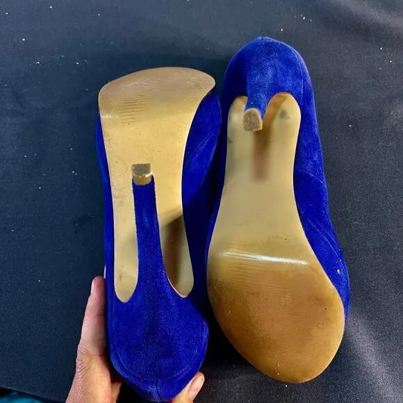 Steve Madden Blue Suede Heels