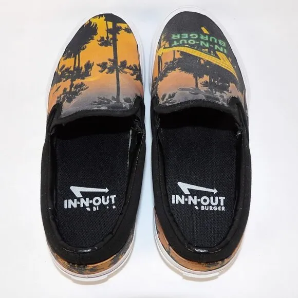 Straye RARE In-N-Out Burger California Dreaming Slip on Canvas Shoe Size 10