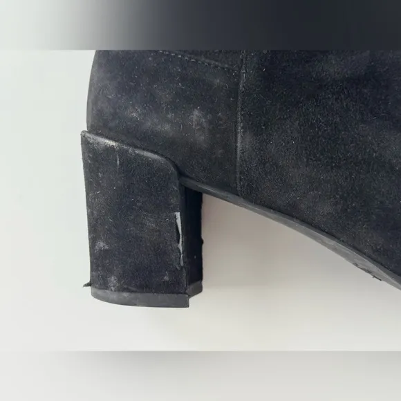 STUART WEITZMAN Black Suede 5050 Over The Knee Boot, Mid Heel Pointed Toe size10