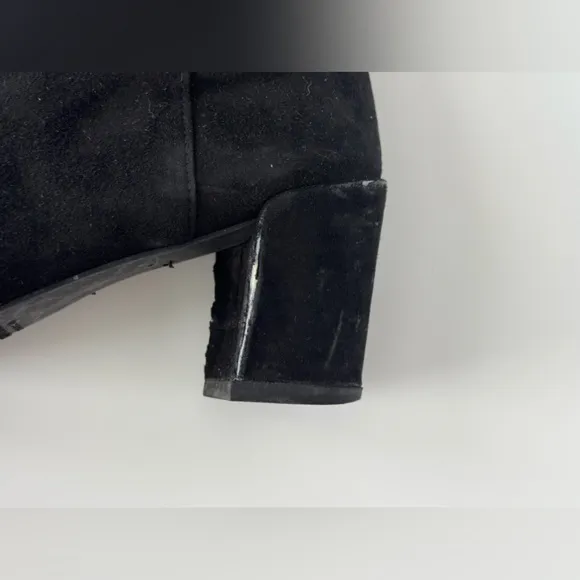 STUART WEITZMAN Black Suede 5050 Over The Knee Boot, Mid Heel Pointed Toe size10