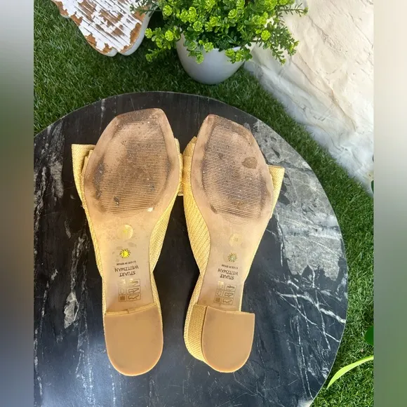 Stuart Weitzman MLoveknot 50 BlockSlideWomen size 8 gently worn Color:Wheat