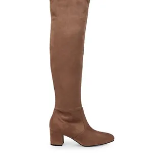 Stuart Weitzman over the knee taupe suede boots