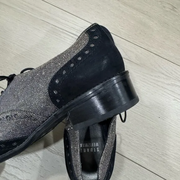 Stuart Weitzman Pyrite Metallic Colorblock Oxfords