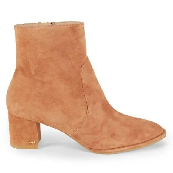 Stuart Weitzman Ryland Suede Block Ankle Boots. Size 7.5 Women