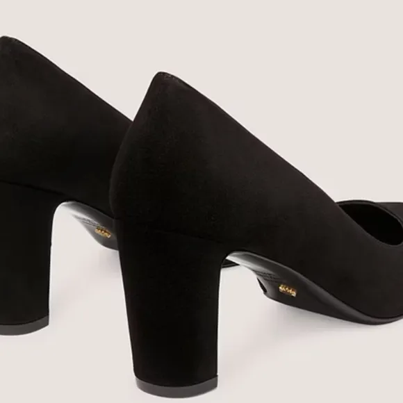 Stuart Weitzman Vida 75 mm Suede pump block heel