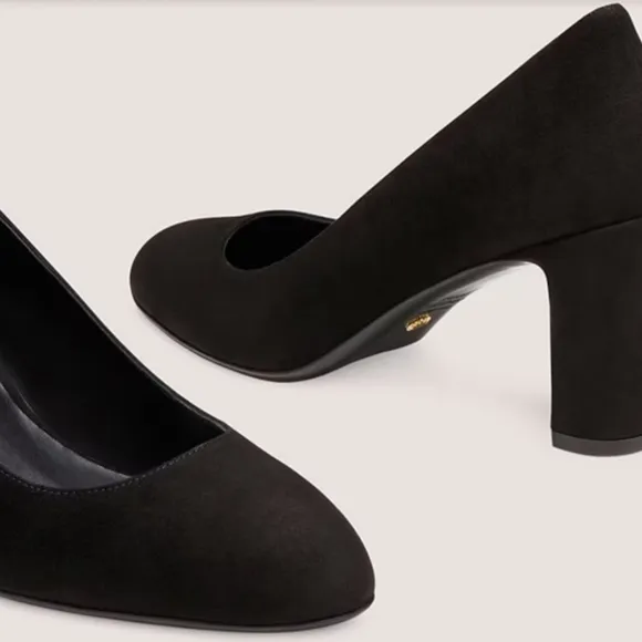 Stuart Weitzman Vida 75 mm Suede pump block heel