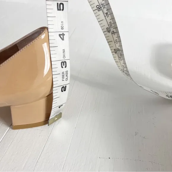 Stuart Weitzman Vivienne 35mm Pump Patent Leather Heels Size 8.5 Nude Beige
