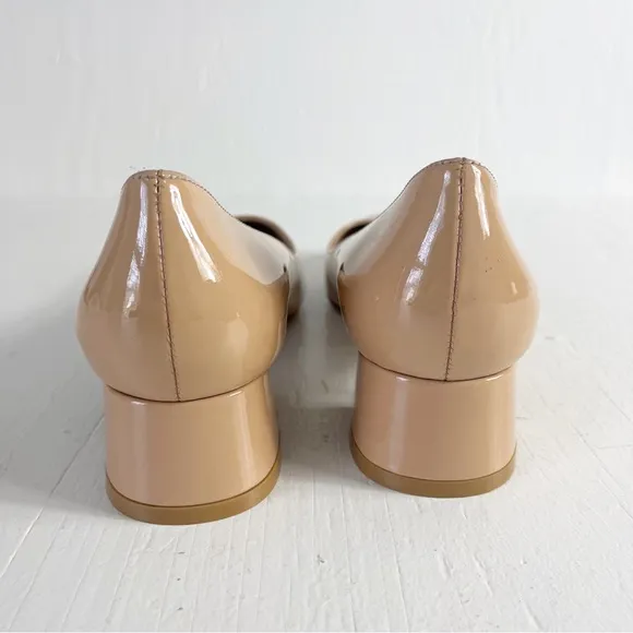 Stuart Weitzman Vivienne 35mm Pump Patent Leather Heels Size 8.5 Nude Beige