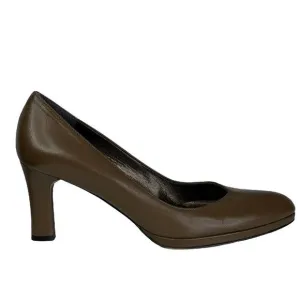 Stuart Weitzman Women's Pump Platform Heel SZ 7 Brown Leather Office Career