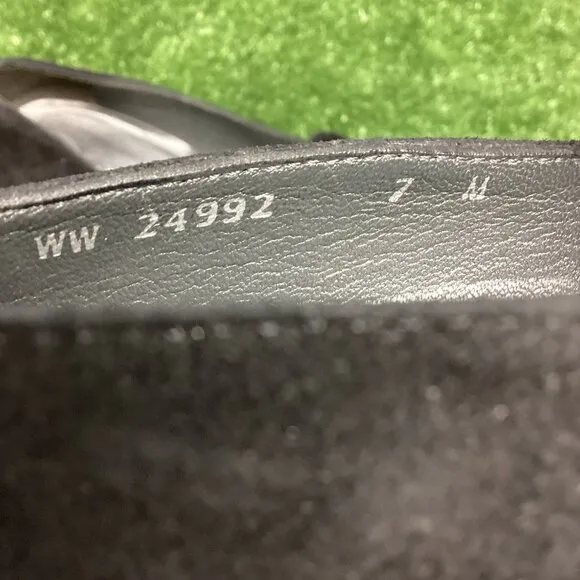 Stuart Weizmann Black Suede Block Heels 7M