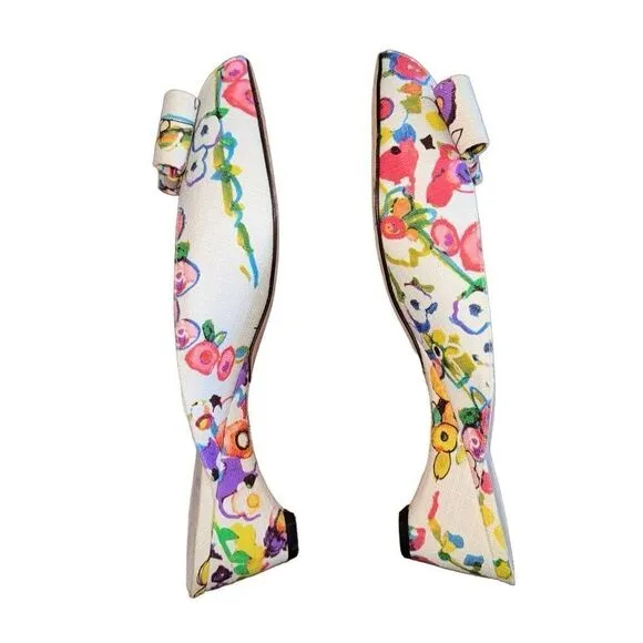 Stuart Weitzman Women's Candy Floral Linen Slip-On Sandal Size 9