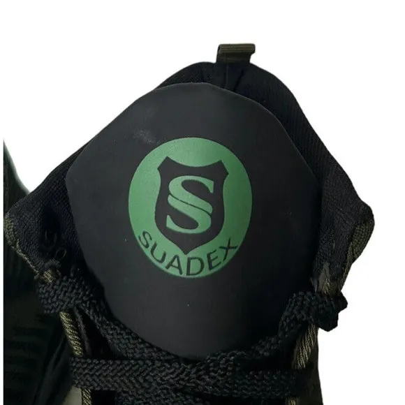 SUADEX Steel Toe Men 8 Women 9.5 Lightweight Work Boots Green Black NEW