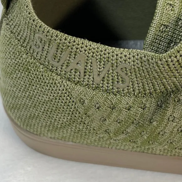 SUAVS Zilker Knit Sneakers Olive Green Lightweight Lace Up Shoes Sz 11