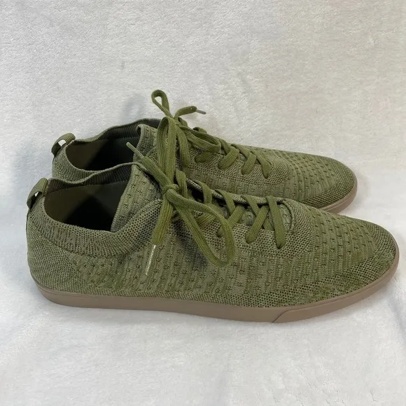 SUAVS Zilker Knit Sneakers Olive Green Lightweight Lace Up Shoes Sz 11