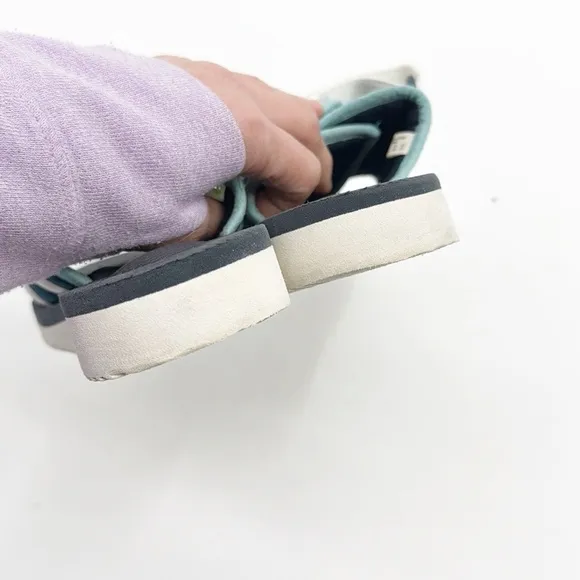 Suicoke Moto-Cab Slide Sandal White Blue Womens Size 7 36