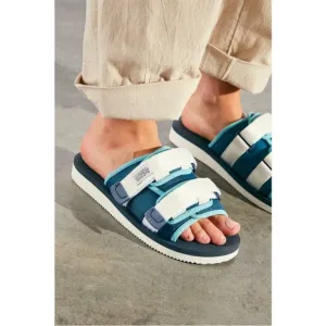 Suicoke Moto-Cab Slide Sandal White Blue Womens Size 7 36