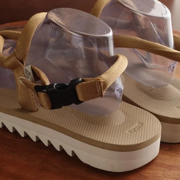 Suicoke Sandals Mens SZ 11 Beige Kat-3 Adjustable Summer Lightweight Travel Shoe
