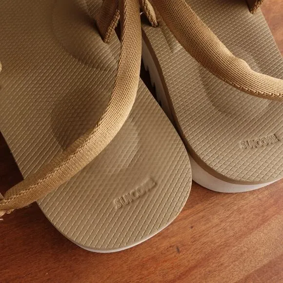 Suicoke Sandals Mens SZ 11 Beige Kat-3 Adjustable Summer Lightweight Travel Shoe