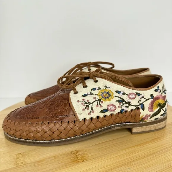 Sundance Catalog Laidback London Leather Coriander Oxfords Size US 7 $188