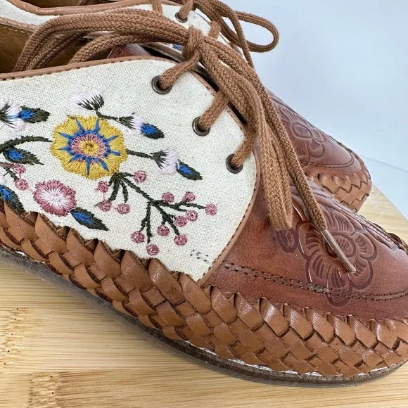 Sundance Catalog Laidback London Leather Coriander Oxfords Size US 7 $188