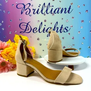 SUPER SALE XWIDE MICROSUEDE SANDAL HEELS