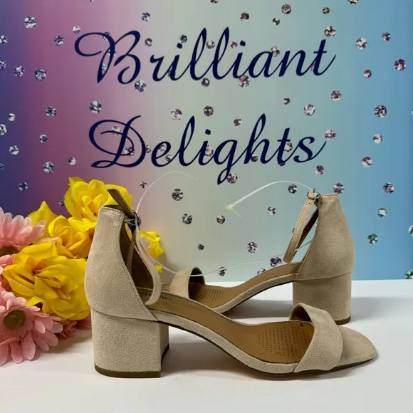SUPER SALE XWIDE MICROSUEDE SANDAL HEELS
