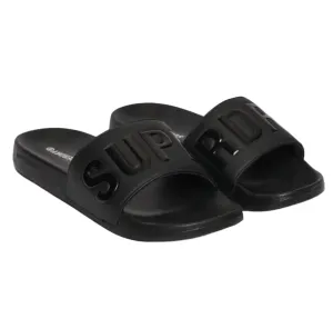 Superdry Mens Core Pool Slides Black