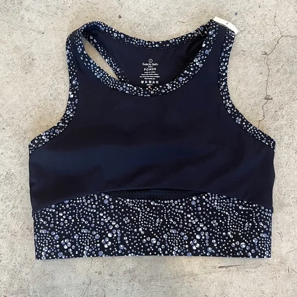 Sweaty Betty NWT Power Frame Workout Tank in Blue Celestial Dot
