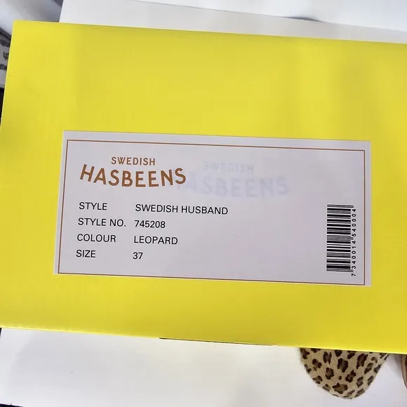 Swedish Hasbeens Husband Cheetah Clogs