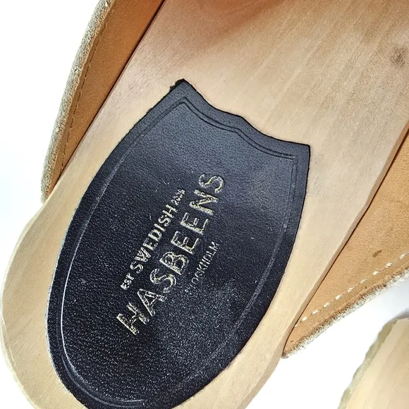 Swedish Hasbeens Husband Cheetah Clogs