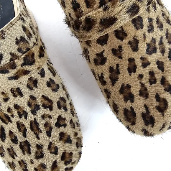 Swedish Hasbeens Husband Cheetah Clogs