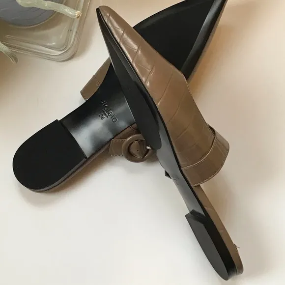 Sz 5.5 Mango | Flats Slide-On | Violet Café Mocha 💋