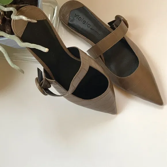 Sz 5.5 Mango | Flats Slide-On | Violet Café Mocha 💋