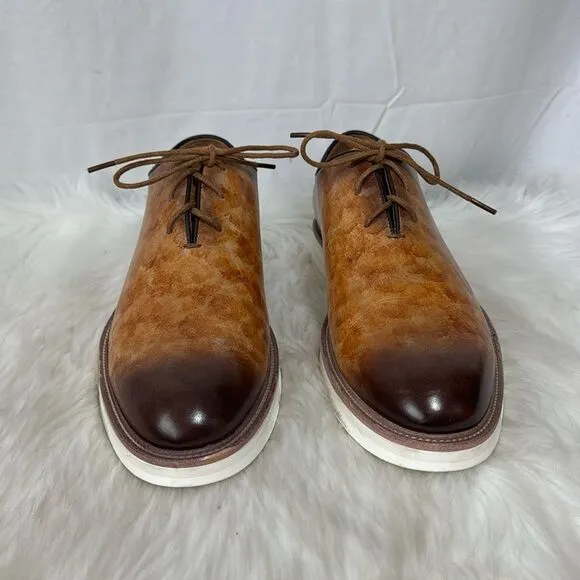 Taft 365 Men's Model 101 Wholecut Oxfords Walnut Ombre Leather Size 11