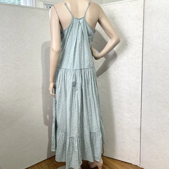Talisman maxi Slip Dress Size S oversized, boho, floral, race back Tiered
