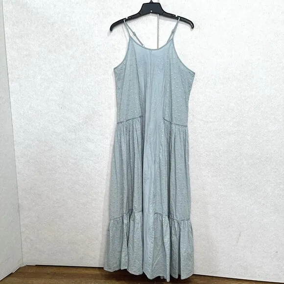 Talisman maxi Slip Dress Size S oversized, boho, floral, race back Tiered