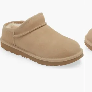 Tan Suede Slip-On Clogs