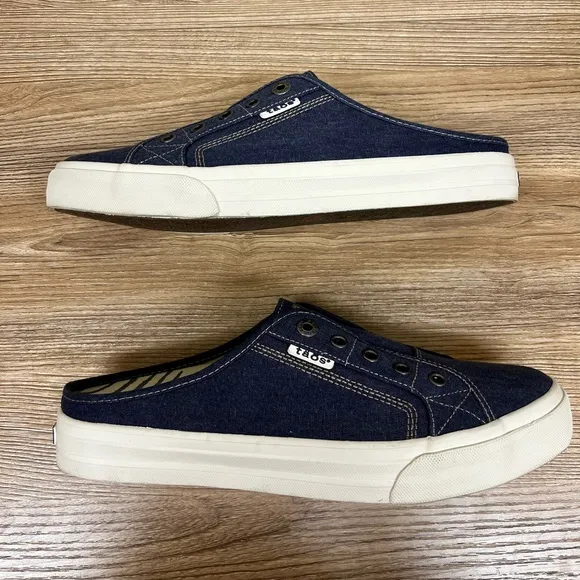 Taos Canvas Slip Ons EZ Soul Lake Blue Size 11