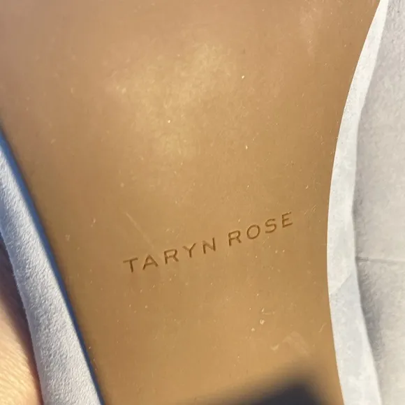 Taryn Rose savannah suede leather pump moostone blue 10