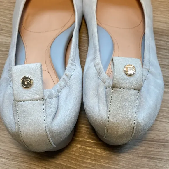 Taryn Rose savannah suede leather pump moostone blue 10