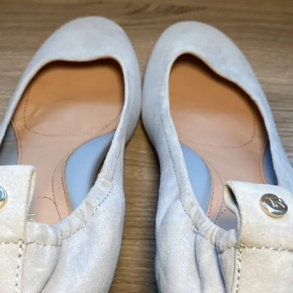 Taryn Rose savannah suede leather pump moostone blue 10