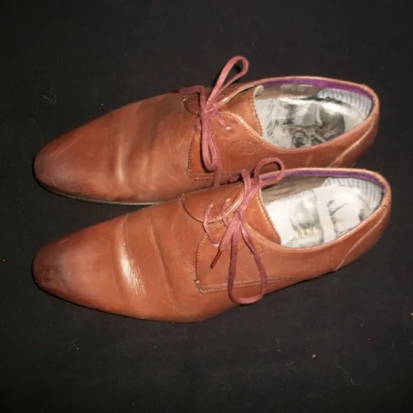 Ted Baker London Patrii Brown Leather Lace Up Oxfords 8M