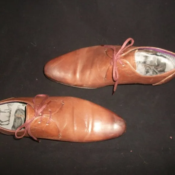 Ted Baker London Patrii Brown Leather Lace Up Oxfords 8M