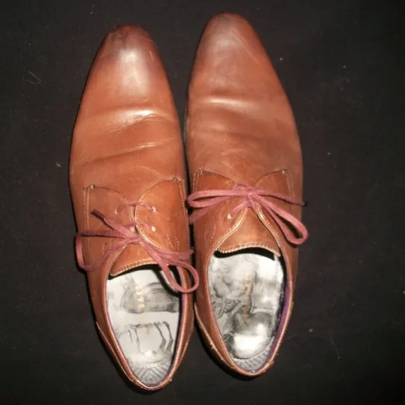 Ted Baker London Patrii Brown Leather Lace Up Oxfords 8M
