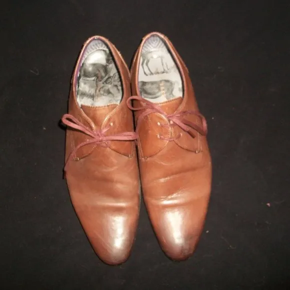 Ted Baker London Patrii Brown Leather Lace Up Oxfords 8M