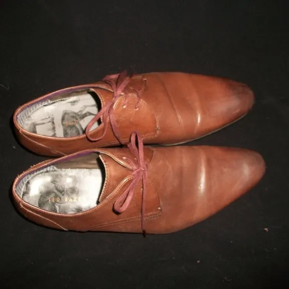 Ted Baker London Patrii Brown Leather Lace Up Oxfords 8M