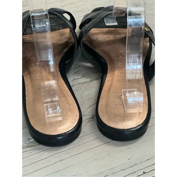Ted Baker Zelania Croc-Embossed Leather Slides size 39.5