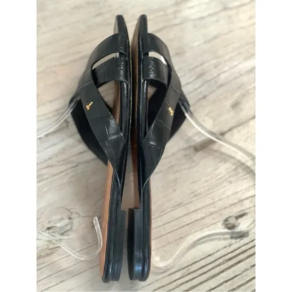 Ted Baker Zelania Croc-Embossed Leather Slides size 39.5