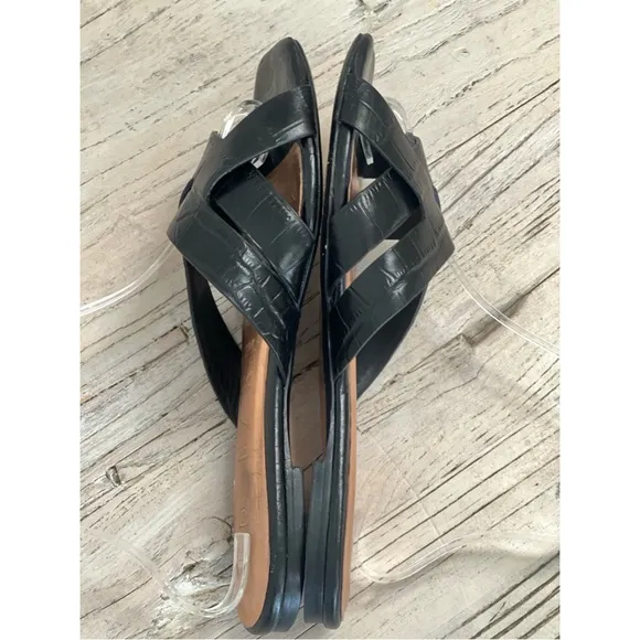 Ted Baker Zelania Croc-Embossed Leather Slides size 39.5
