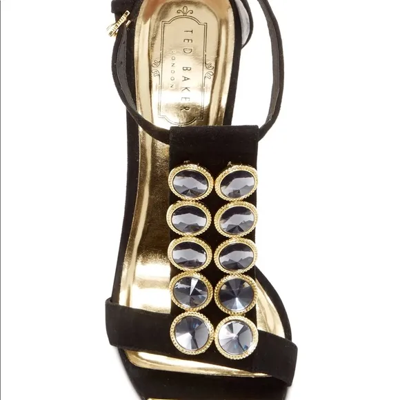 Ted BakerZlamin Crystal-Embellished T-Strap Heels
